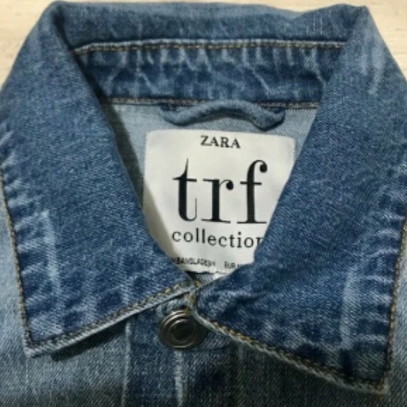 ZARA puffed Ripped Denim Jean Jacket - Picture 12 of 12